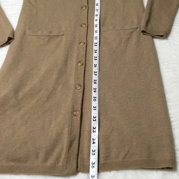 Ralph Lauren black label tan 100% cashmere cardigan - Picture 3 of 5